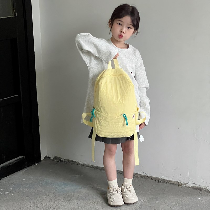 Mochila de color macaron para niños y niñas, mochila escolar de gran capacidad, mochila infantil de color sólido ligera y casual
