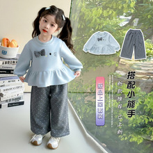 女童套装春秋季2025新款洋气儿童宝宝时尚韩版卡通可爱秋季童装