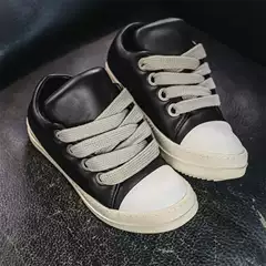 Men's Fashion Low-Top Chunky Slip-On Skate Shoes with Elevated Sole, Round Toe, Versatile Casual Style