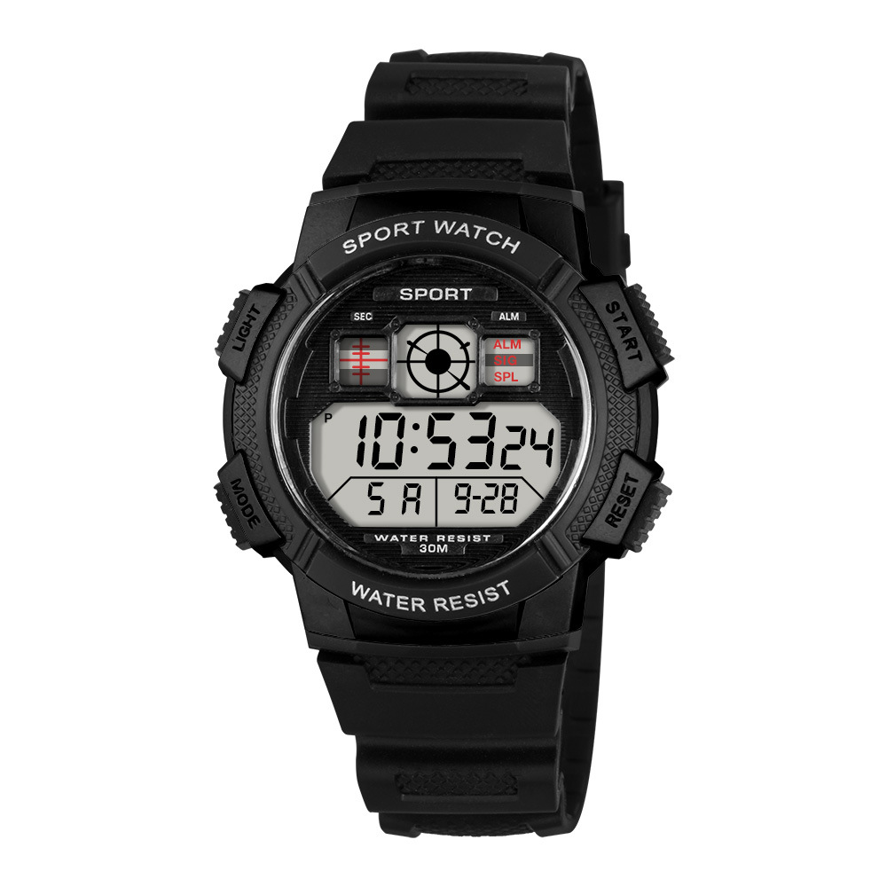Tendencia de moda juvenil reloj electrónico multifuncional alarma de alarma de luz nocturna al aire libre reloj electrónico deportivo al por mayor