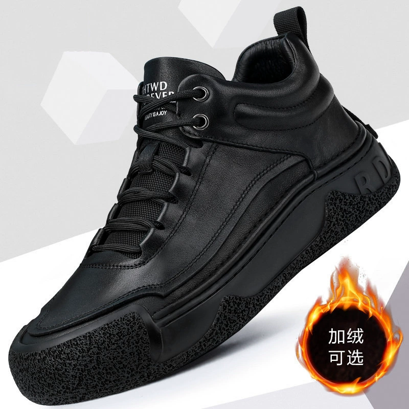 Мужские кроссовки из натуральной кожи, новая весенняя модель, мягкая подошва, повседневные спортивные, модные, универсальные, из первого слоя воловьей кожи, оптом