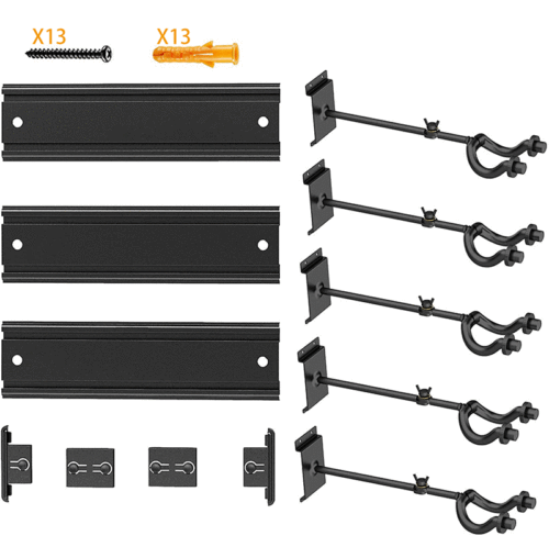 Multi-head guitar stand 5 sets 5 sets hanger electric bass guitar wall display stand spliced ​​groove plate guitar row rack