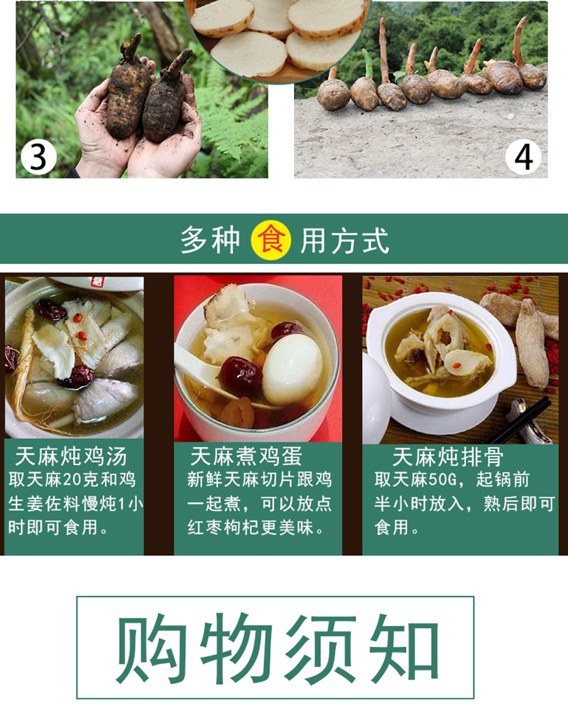 Fresh Gastrodia Root Yunnan Xiaocaoba Tian Ma 500g Wild Grown High Mountain Fresh Dug in use