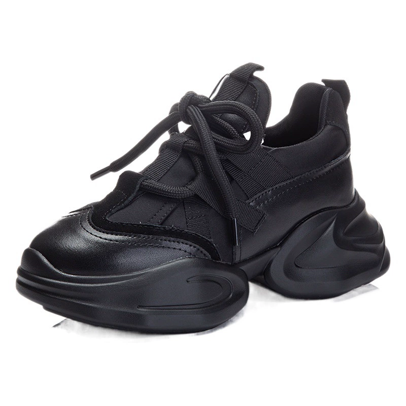 Женские туфли для папы из натуральной кожи на толстой подошве, модные осенние новые туфли на платформе, повседневная спортивная обувь, дропшиппинг