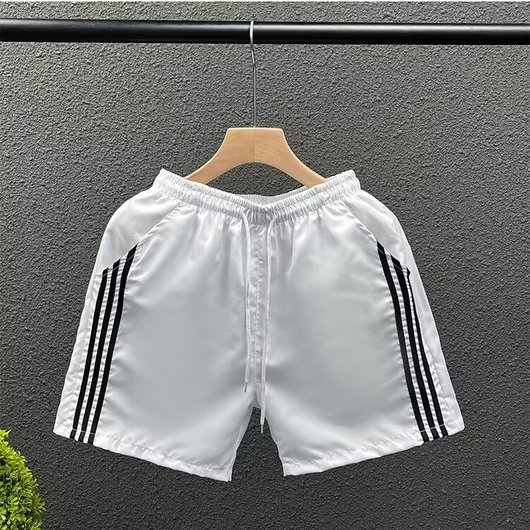 Pantalones de secado rápido de verano, pantalones cortos casuales para hombres, rayas de moda, pantalones deportivos sueltos, pantalones de moda transfronterizos