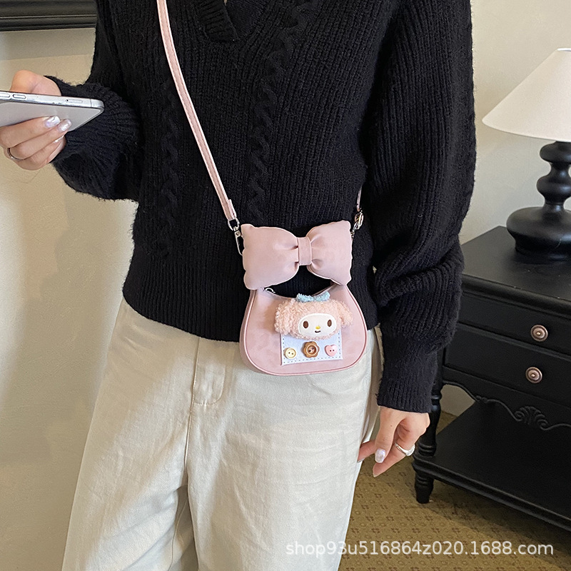 Little girl princess cat crossbody bag, cute cartoon children's handbag, stylish girls' accessory, coin purse