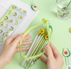 Cartoon cute transparent fruit oil, brand pencil case for elementary school students, high quality storage bag PVC, primary and secondary school