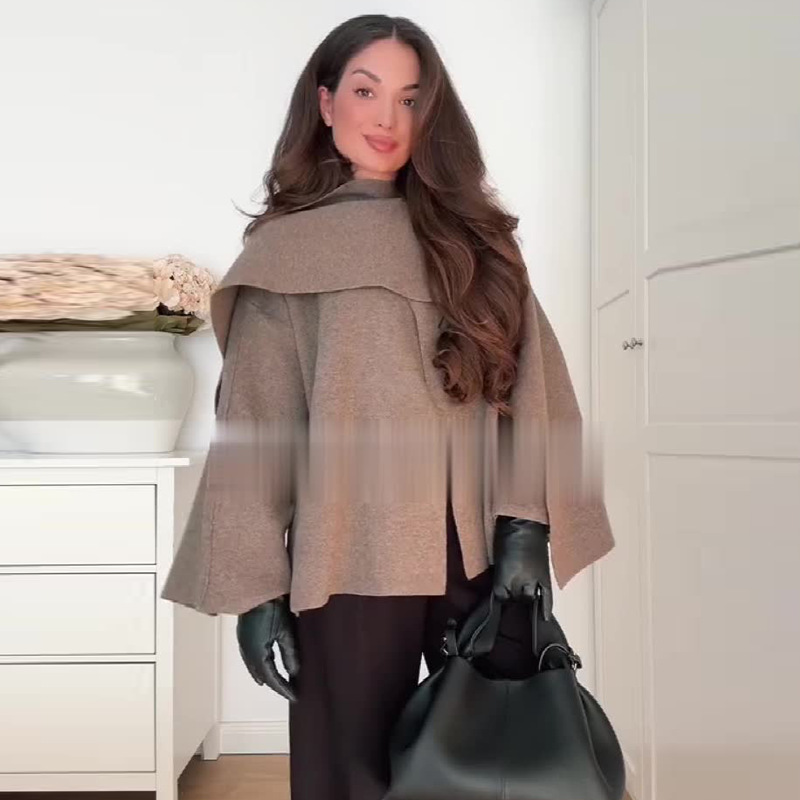 2024 otoño nuevo estilo europeo y americano Amazon transfronterizo explosivo ropa de mujer de color sólido estilo nicho de diseño chaqueta corta