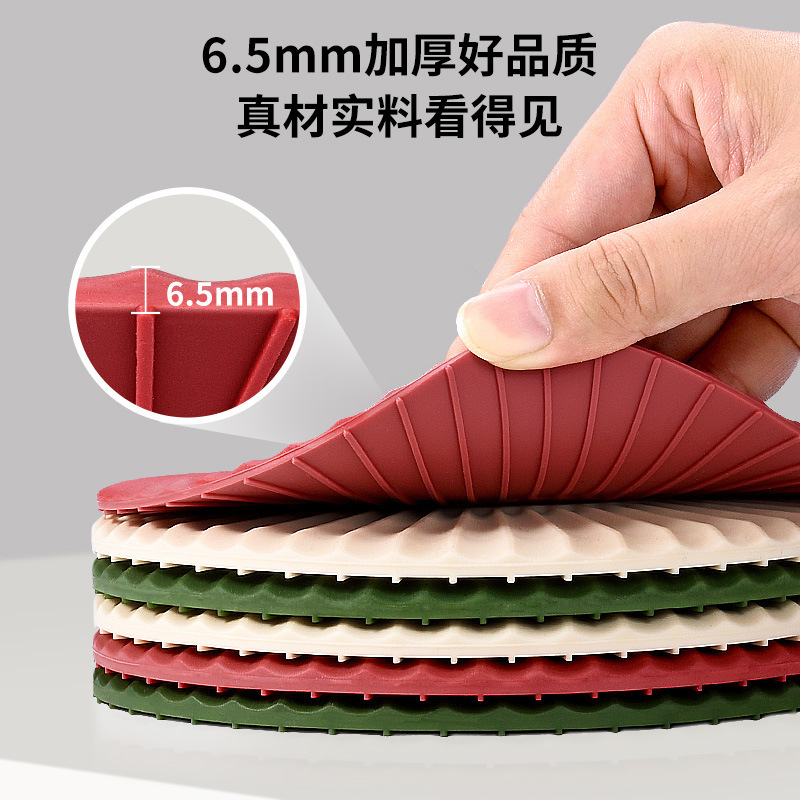 Mesa de comedor de silicona almohadilla de aislamiento térmico platos de comedor resistentes a altas temperaturas almohadilla sensación de taza de lujo ligera almohadilla otros colores sólidos