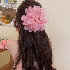 夏の新型スモッグ感シフォンの花は女性の高級感をつかみます。
