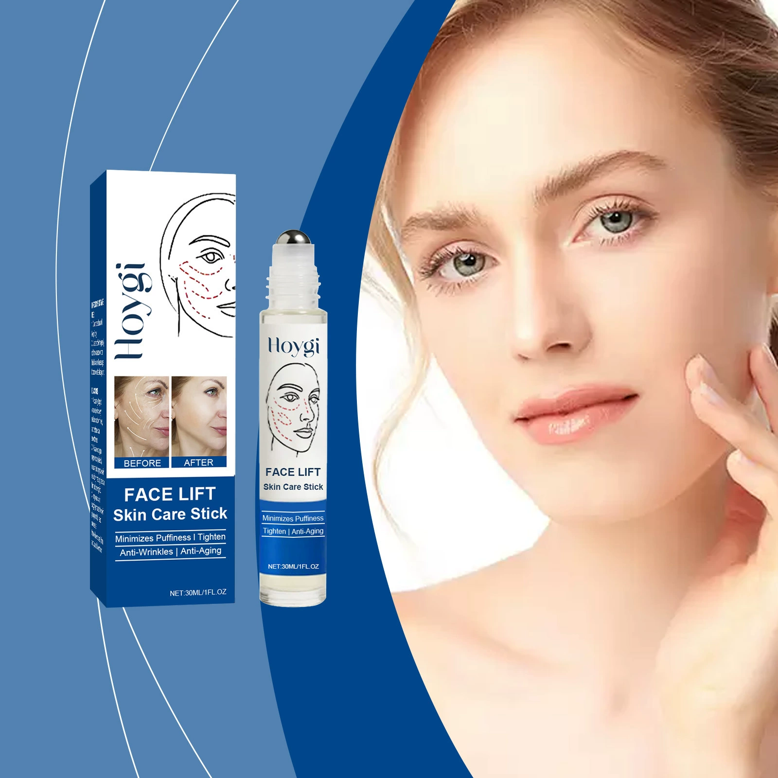 HOYGI Facial Roller Ball Essence Увлажняющая, питательная, смягчающая кожу лица, ежедневная эссенция для ухода за кожей