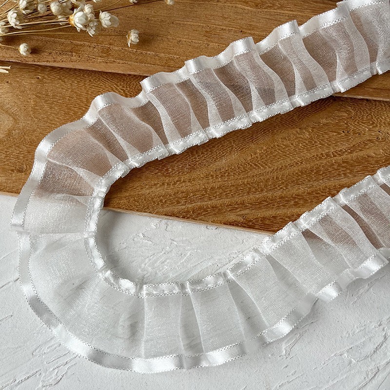 High-grade lace accessories handmade DIY decorative materials ruffled book clothes ribbon doll ruffled fabric