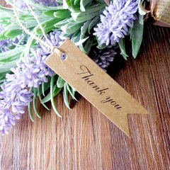 100片Handmade復古烘焙小標籤 DIY飾品材料空白吊牌 書籤禮品卡