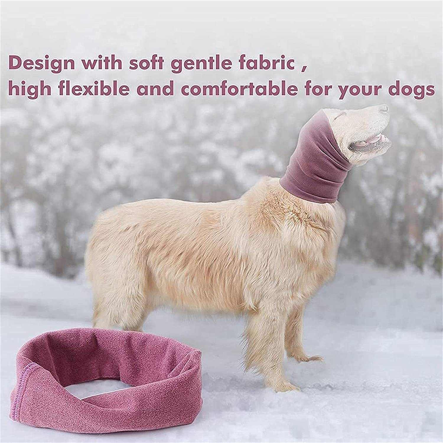 Pet Grooming Earmuffs,Ordinary Velvet Dog Ears,Anti-noise Headgear,Washable Decompression Dog Ear Caps And Scarf