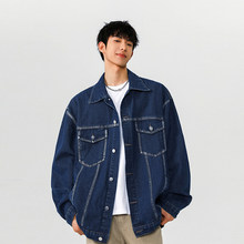 2025春季新款工装牛仔外套男士美式复古休闲上衣潮牌青少年夹克