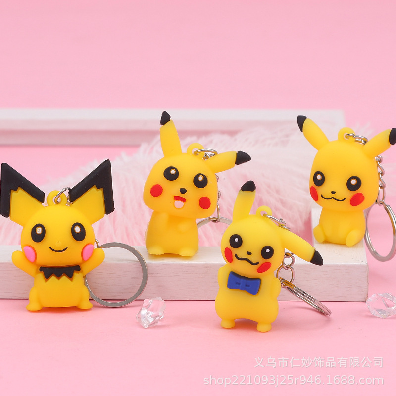 Cute Pokémon Pikachu Keychain, Pokémon Raichu Pendant, Cartoon Couple Bag Pendant, Small Gift Cute Pokémon Pikachu Keychain, Pokémon Raichu Pendant, Cartoon Couple Bag Pendant, Small Gift