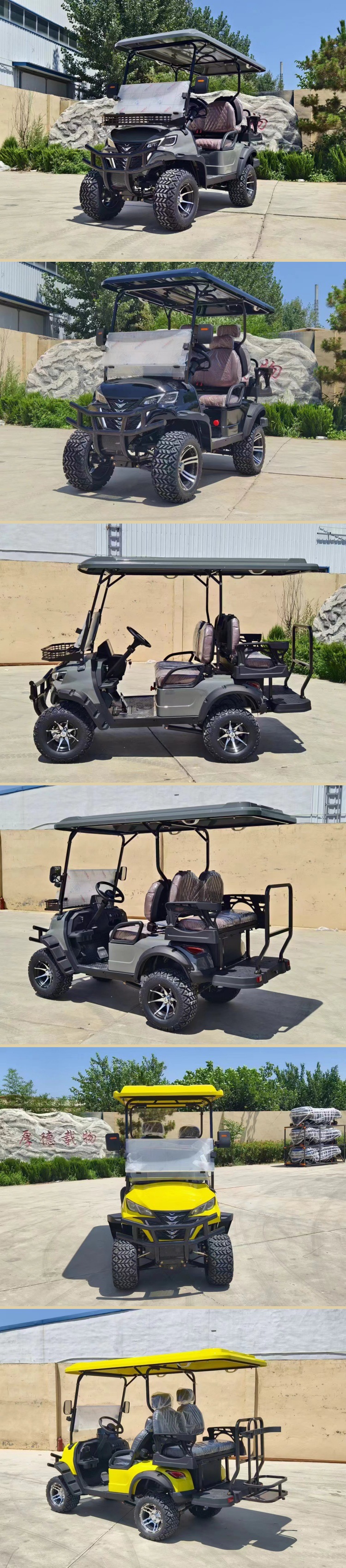 Electric golf cart, four-wheel, 2-seater, 4-seater, 6-seater, for export, hotel reception, shuttle, sightseeing, and transportation