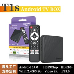 新型テレビケースT1s対外貿易セットトップボックスh 13wifi6 5gテレビプレーヤー4k hdアンドロイド14