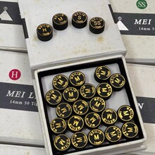 多层皮头黑色多层 花式九球杆 斯诺克台球杆皮头