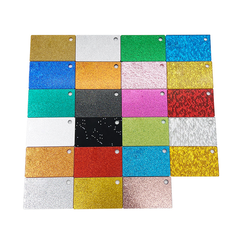 金葱粉亚克力面板全新料现货丝印加工抛光3mm闪粉亚克力板材批发