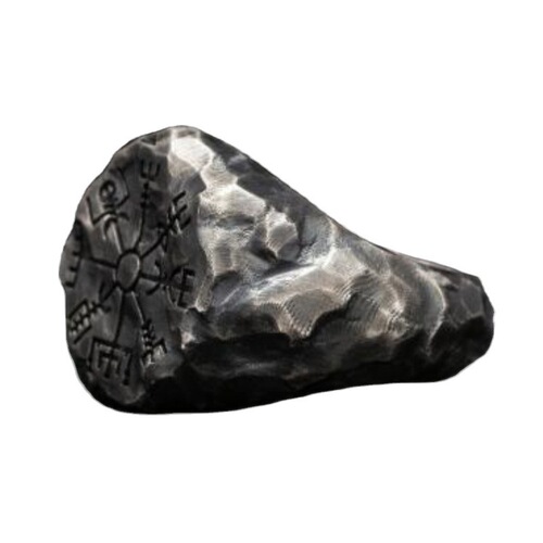 Chiba Nordic hand-engraved compass ring with men's personality and trendy retro Thai silver ring with adjustable opening