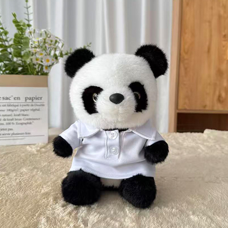 Muñeca panda muñeca muñeca de peluche muñeca de ropa muñeca Sichuan regalo de cumpleaños impresa logotipo