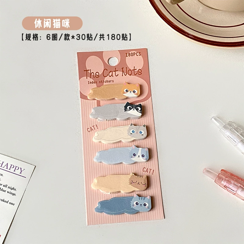Cartoon table note, cat, classification