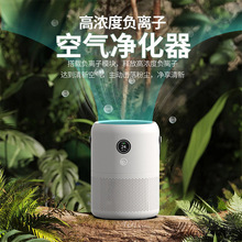 亚马逊跨境负离子空气净化器智能家用桌面除甲醛去烟味车载净化机
