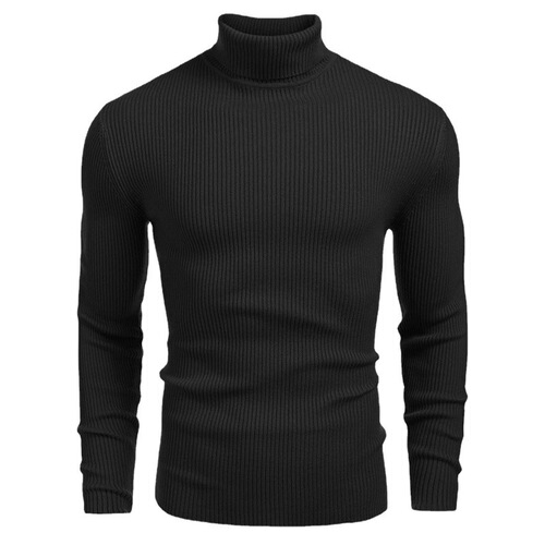 Autumn and winter knitted sweater for men, slim-fit turtleneck long-sleeved knit sweater—basic bottoming shirt for European and American men's fashion.