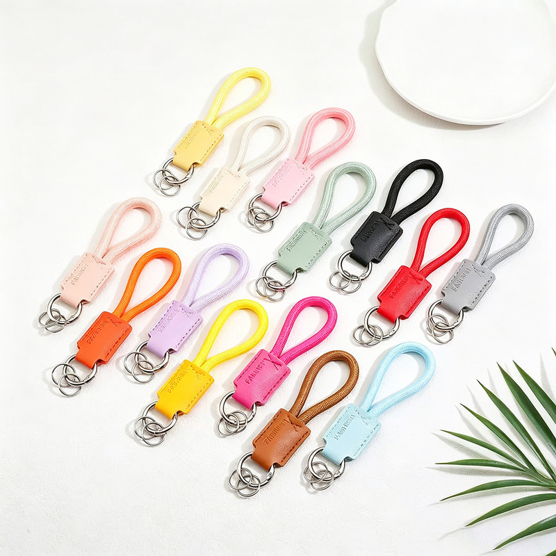 Hand-Woven Leather Keychain Lanyard Accessories Mobile Phone Car Lanyard Buckle DIY Trendy Jewelry Bag Pendant Hand-Woven Leather Keychain Lanyard Accessories Mobile Phone Car Lanyard Buckle DIY Trendy Jewelry Bag Pendant