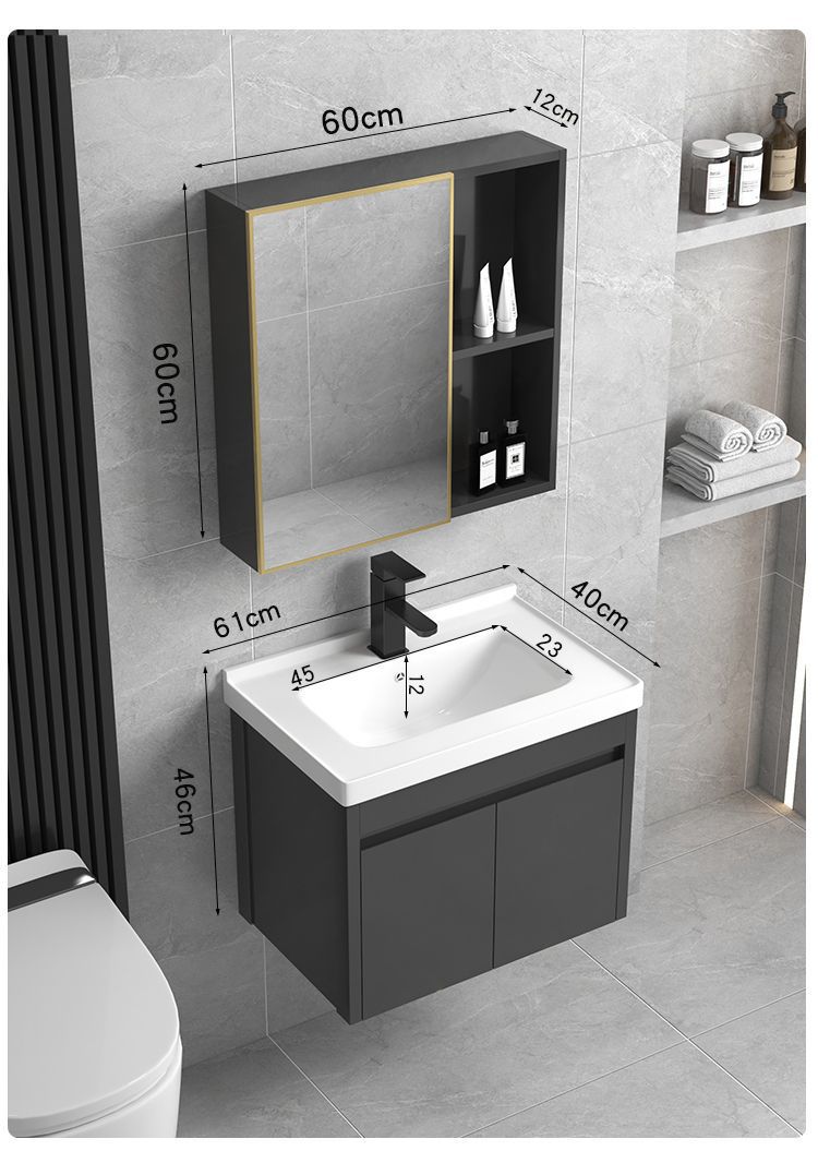 Bathroom cabinet, small-sized bathroom washbasin, washbasin combination, ceramic integrated washbasin, balcony, space, simple and new undefined