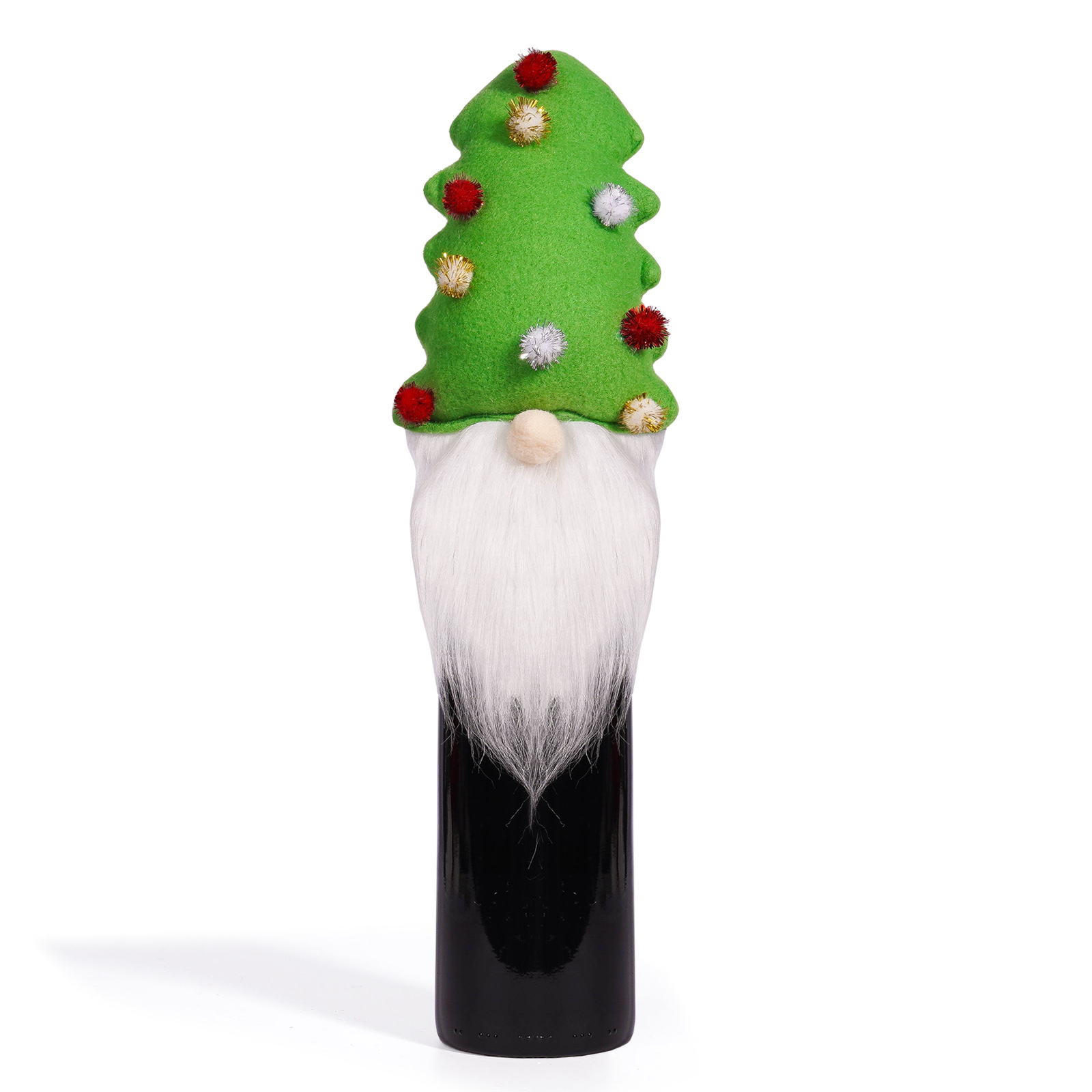 Navidad transfronteriza creativa Rudolph vino tinto cubierta barba blanca muñeca sin cara cubierta de botella de vino decoración de mesa atmósfera