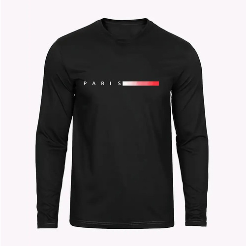 Spring and Autumn European and American Men's Letter Print Men's Long-Sleeve Trendy Crew Neck Casual T-Shirt
