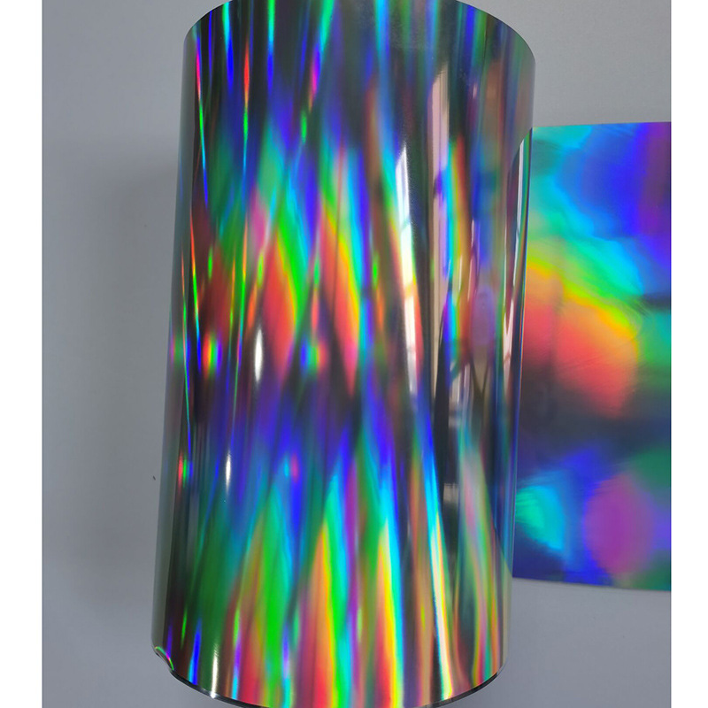 PET高亮素面彩虹膜opp无版缝素面镭射膜