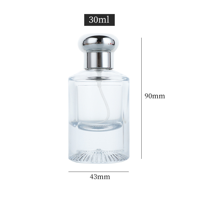 Perfume sub-botella 5ml portátil presionando botella de spray transparente de vidrio cosmético botella vacía al por mayor botella de spray de niebla fina