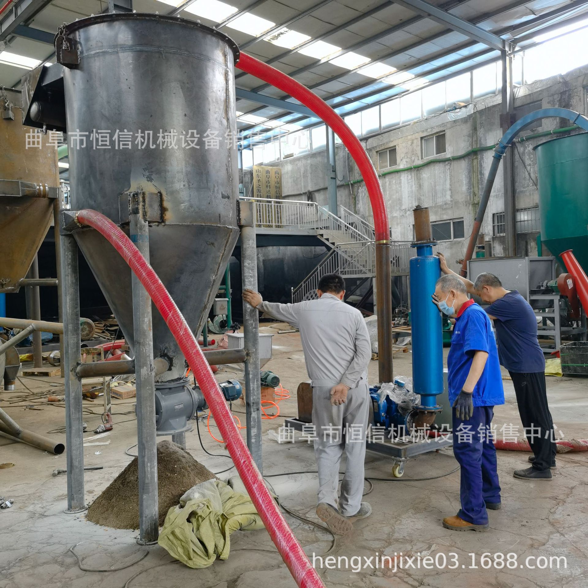 水泥灰布袋除尘气力吸灰机 移动龙门架负压气力吸灰机 恒信直供