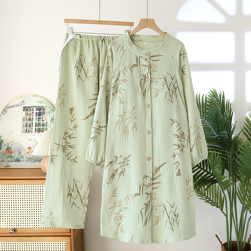 크레이프 컵 감금 스커트 커버 - 대나무 잎