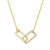 Brand square necklace, rectangular pendant, Korean style, simple and elegant design