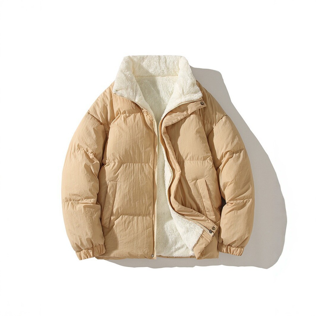 New winter collection: men's hooded, thick, warm, and comfortable cotton-padded jacket, loose-fitting, casual, and versatile