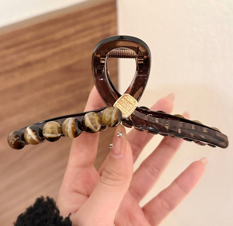 韩系超大号抓夹女高级感后脑勺盘发鲨鱼夹发量多发夹气质发卡头饰|undefined