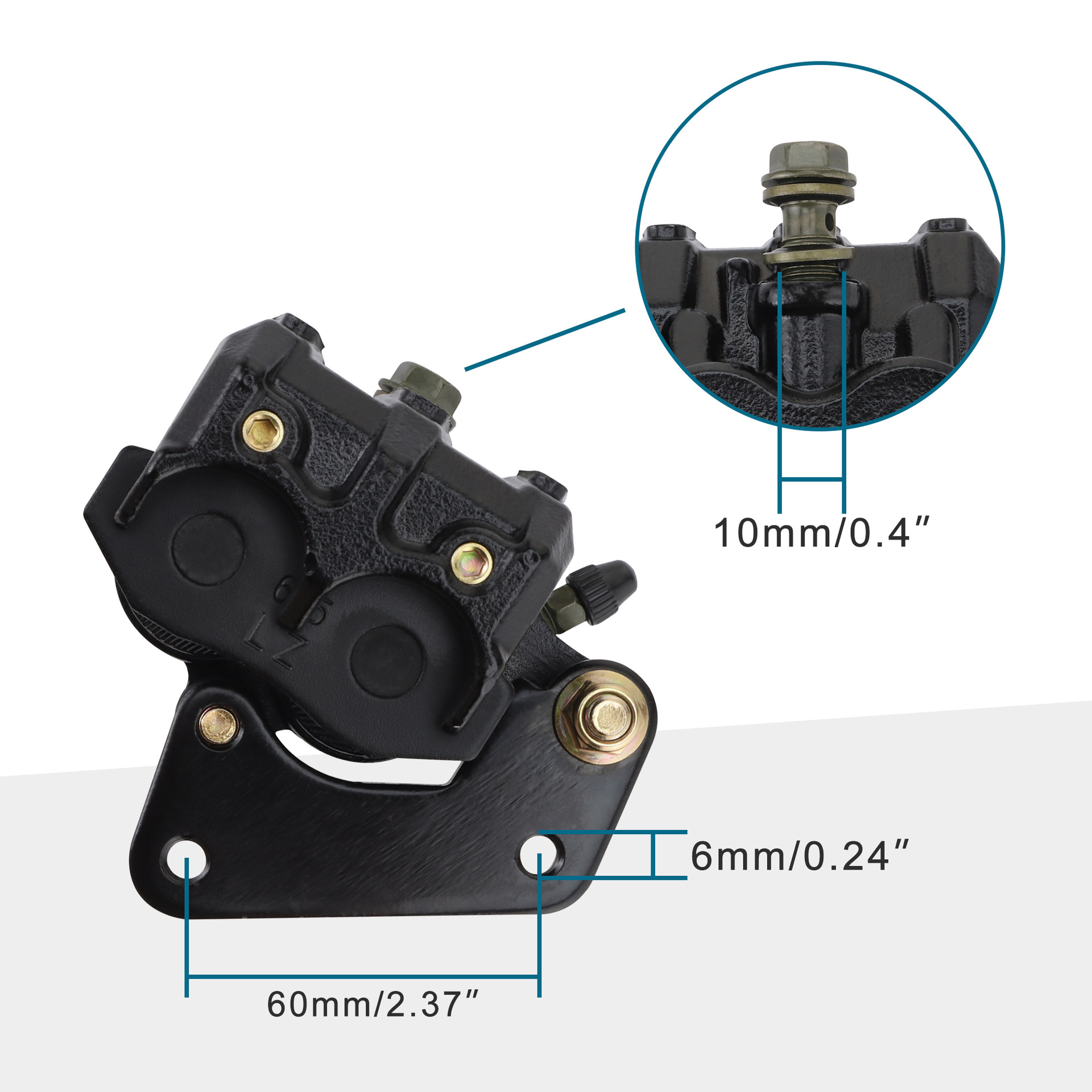 GOOFIT rear brake caliper assembly rear hydraulic brake seal kit fit 100cc 125cc off-road vehicle