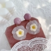 Purple earrings, silver 925 sample