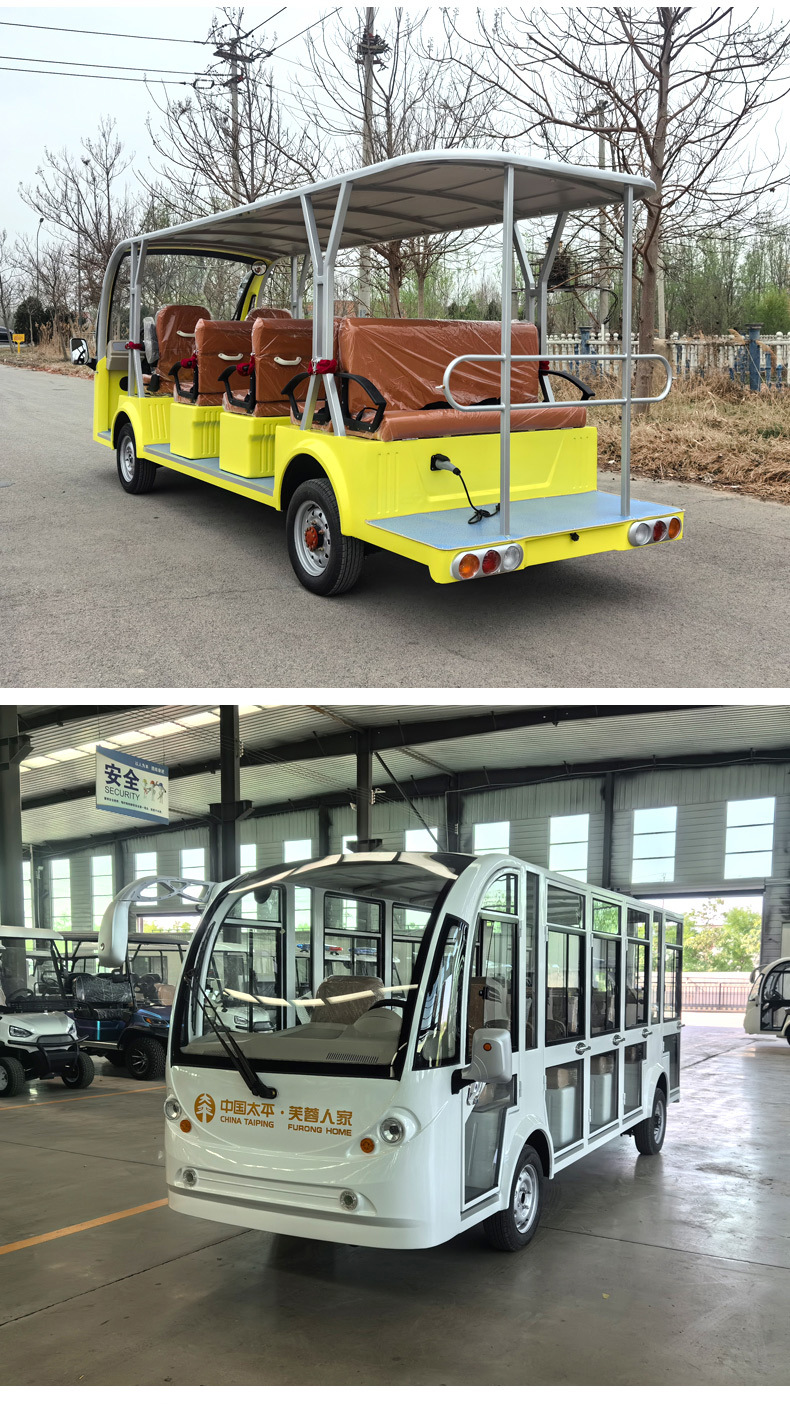 Electric Sightseeing Car Scenic Spot Amusement Park Park Reception Tourist Car Shuttle Bus 8-23 Seats Electric Sightseeing Car