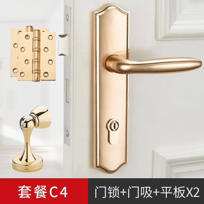 Biguiyuan dormitorio puerta cerradura mudo puerta de madera interior del hogar universal de la habitación manija de la puerta cerradura mecánica