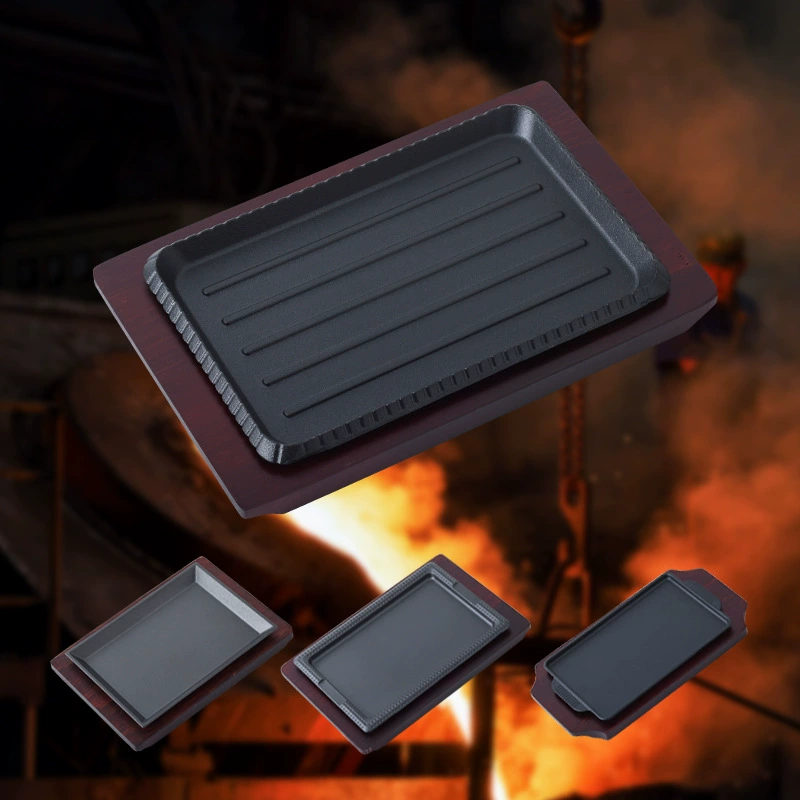 Высококачественная Коммерческая железная тарелка для барбекю в Корейском стиле сковорода для барбекю тарелка для стейка антипригарная чугунная тарелка для барбекю тарелка для стейка Бытовая