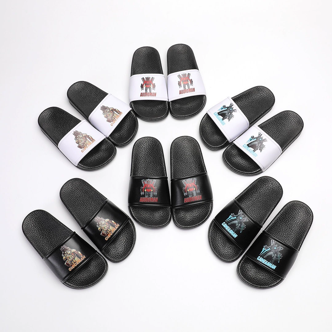 Туалетный человек против монитора человека родитель-ребенок детские тапочки Летний мальчик мультфильм нескользящий