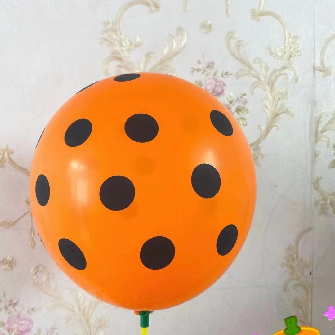 12 pulgadas bola de naranja punto negro / 100 pcs / paquete