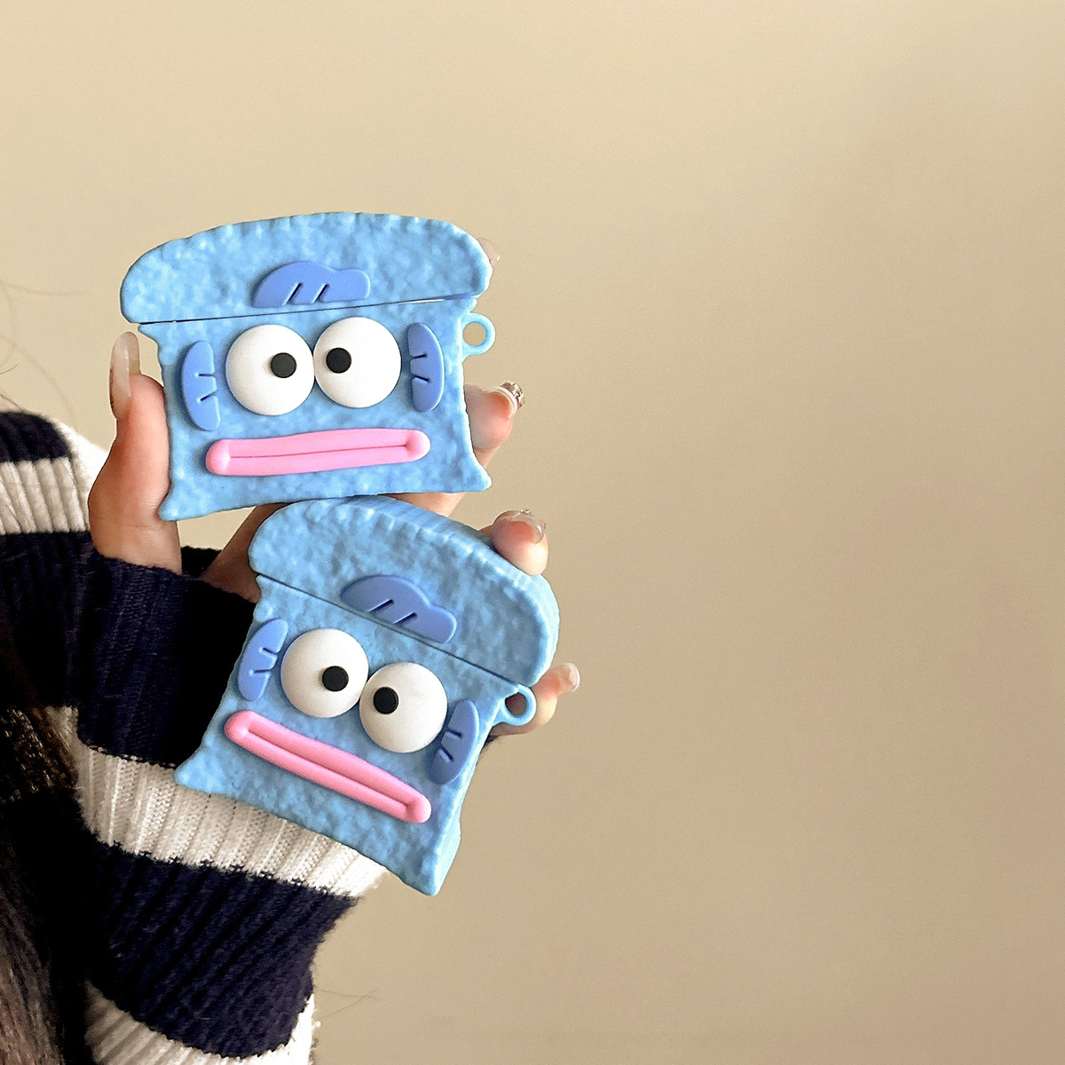 Pecado feo tostado pan Aippds cubierta de auriculares para 1 / 2 / 3 / pro2 dibujos animados protección manzanas suaves