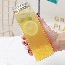 方形瓶500 pet瓶塑料瓶 果汁饮料水果茶瓶冷泡茶瓶