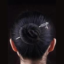 泰银凤穿牡丹古风银发簪发饰盘发簪子古典银簪民族风孔雀流苏